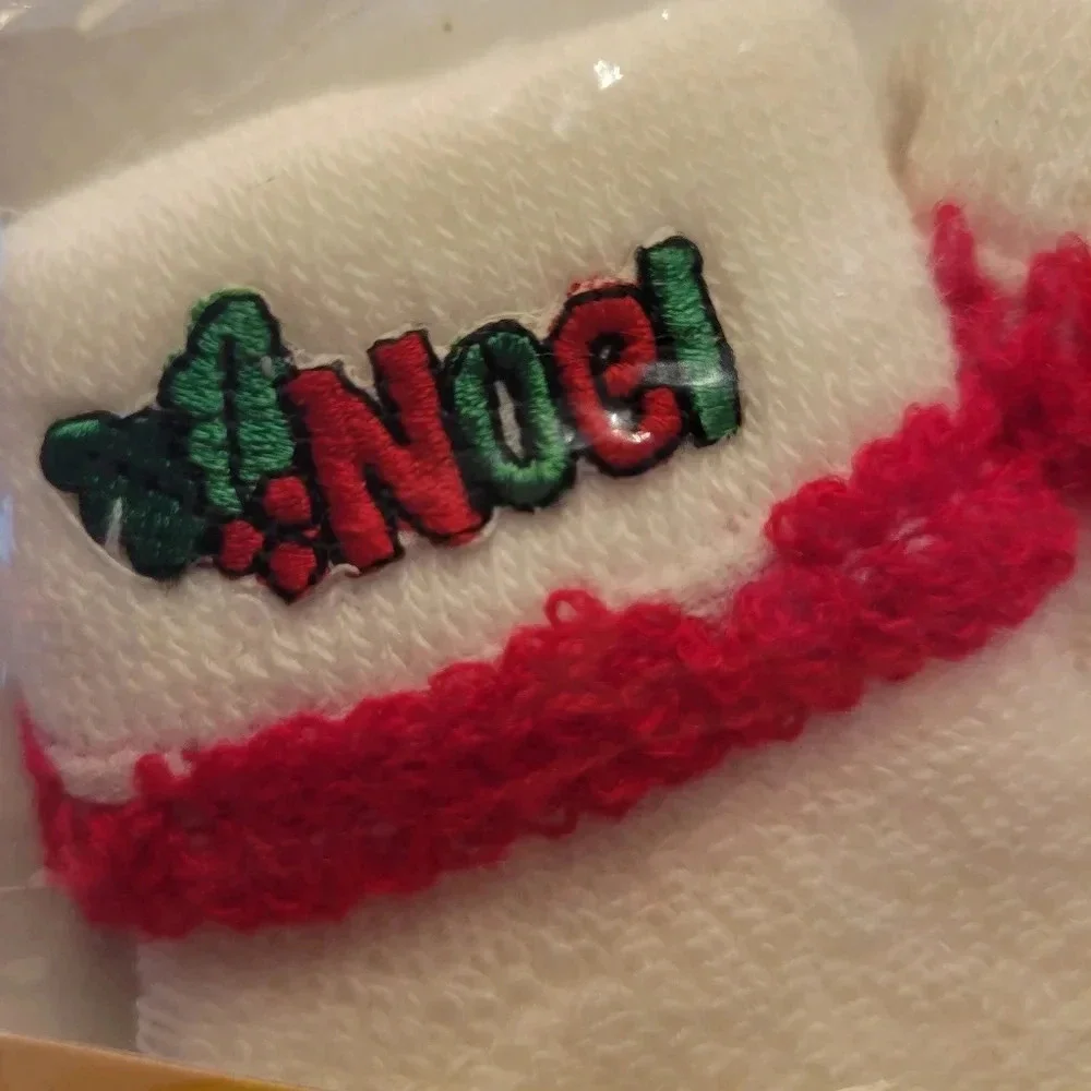 Vintage Baby Deer Snuggies Infant Noel Christmas Socks Boys & Girls, 0-9 months